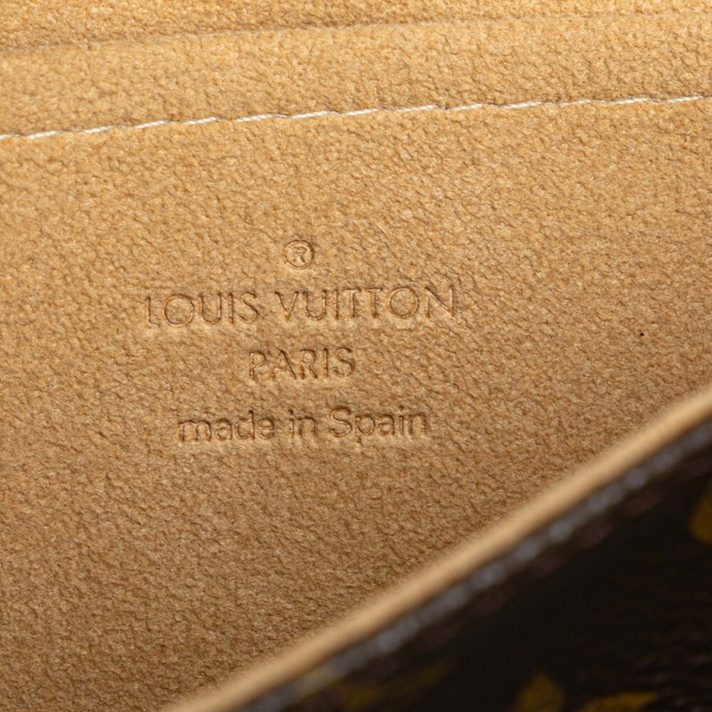 LOUIS VUITTON Brown Monogram Leather Pochette Shoulder Bag - Picture 8 of 9